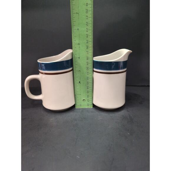 Sango Carousel Creamer‎ Stoneware Set, Blue Japan 802, Vintage Tableware, Set - Picture 8 of 9